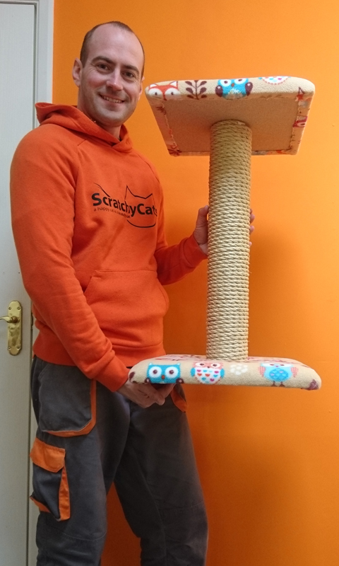 Large Cat Scratching Post with Platform | ScratchyCats
