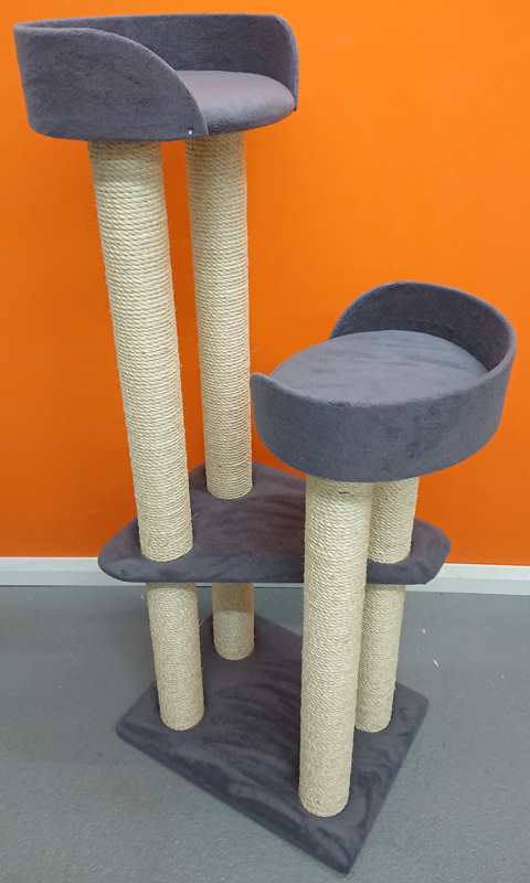 Bespoke Cat Tree with Oval Facing Beds | ScratchyCats