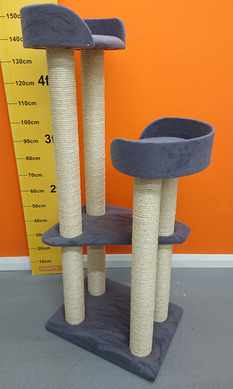 Bespoke Cat Tree with Oval Facing Beds | ScratchyCats