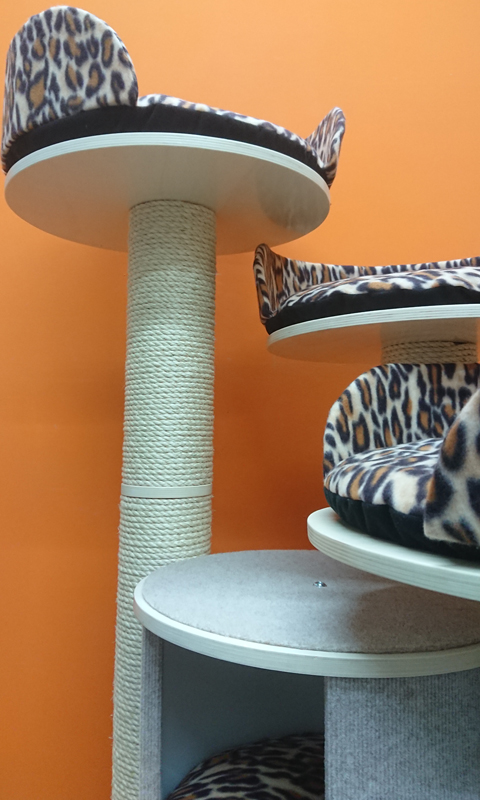 Ultimate Series Cat Tree with Leopard Print Beds | ScratchyCats