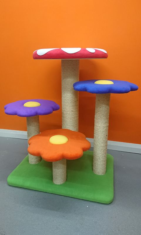 Bespoke Flower and Toadstool Cat Tree | ScratchyCats