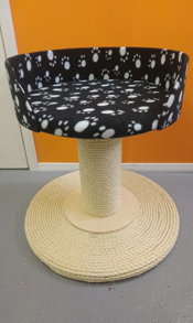 Black with White Paws Cat Scratching Post | ScratchyCats